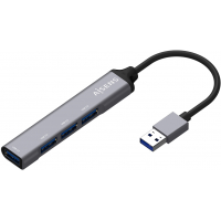 Hub USB 3.0 Aisens de 4 Puertos, cable 10cm