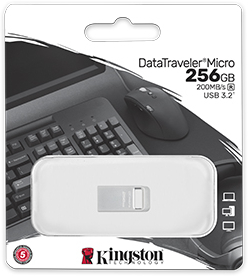 Imagen extra Kingston DataTraveler Micro 256GB Pendrive USB 3.2 - Metalico y llavero