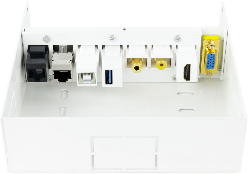 Imagen extra Caja de Conexiones Multimedia de Pared VGA, HDMI, Jack3.5, RCA, USB 2.0 B, USB 3.0, 2x RJ-45. Nanocable 