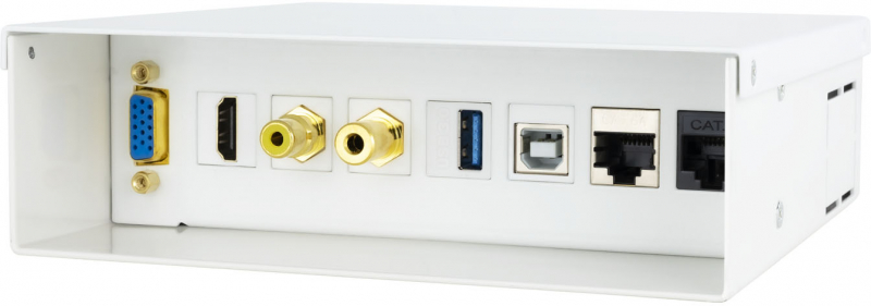 Caja de Conexiones Multimedia de Pared VGA, HDMI, Jack3.5, RCA, USB 2.0 B, USB 3.0, 2x RJ-45. Nanocable 