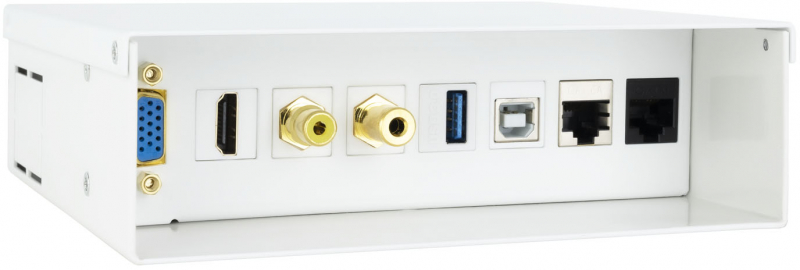 Imagen extra Caja de Conexiones Multimedia de Pared VGA, HDMI, Jack3.5, RCA, USB 2.0 B, USB 3.0, 2x RJ-45. Nanocable 