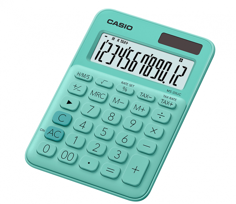 Calculadora CASIO MS-20UC Verde (10x15cm aprox)