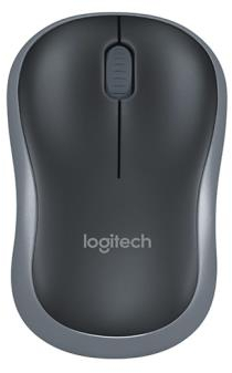 Logitech M185 Raton Inalambrico - Ambidiestro - Negro/Gris