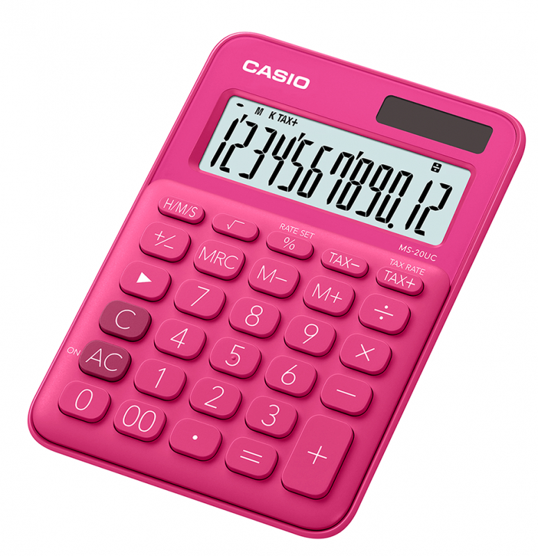 Calculadora CASIO MS-20UC Fucsia (10x15cm aprox)