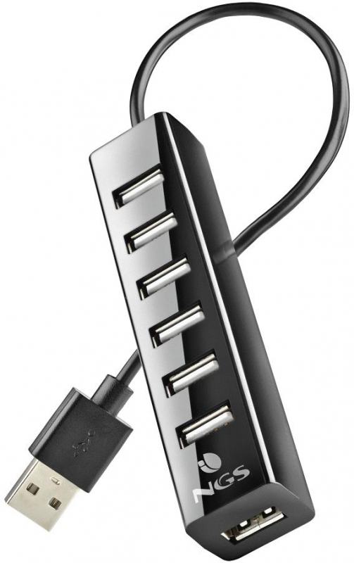 Imagen extra Hub USB 2.0 Alimentado NGS IHUB7 con corriente de 7 Puertos. Tiny Hub