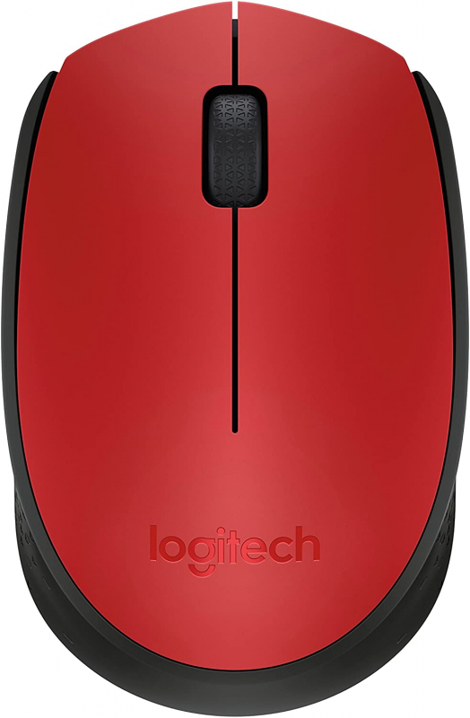 Logitech M171 Raton Inalambrico - Ambidiestro - Rojo