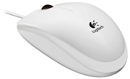 Logitech B100 Raton USB - Ambidiestro - Blanco
