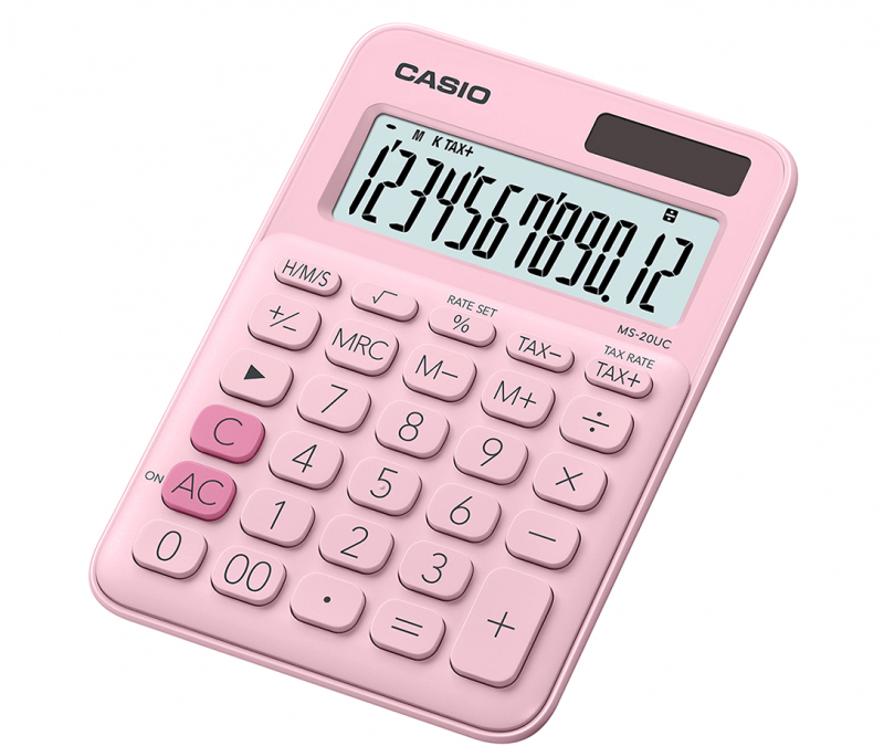 Calculadora CASIO MS-20UC Rosa (10x15cm aprox)