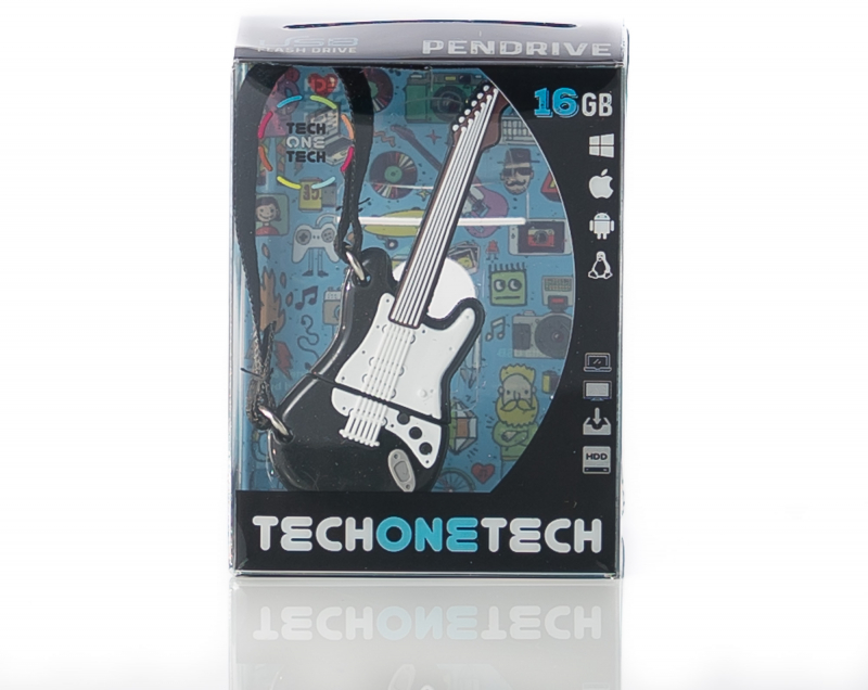 Imagen extra Pendrive TechOneTech Guitarra Black & White 32GB USB 2.0