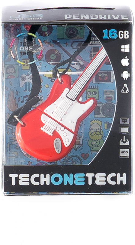 Imagen extra Pendrive TechOneTech Guitarra Red One 32GB USB 2.0