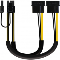 Cable Alimentación Interno PC de 2 x Molex 5.25 a PCI Express 8 o 6 pines