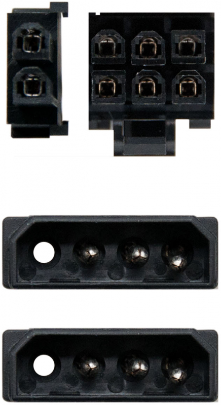 Imagen extra Cable Alimentación Interno PC de 2 x Molex 5.25 a PCI Express 8 o 6 pines