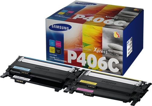 PACK 4 Colores Samsung CLT-P406C Original CLP-360 CLP-365 CLX-3305 CLX-3300 CLP360 CLP365 SU375A 