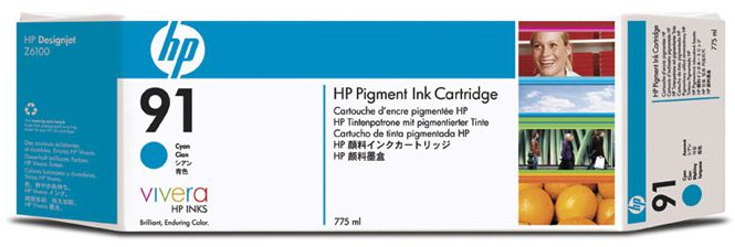HP 91 Cian cartucho tinta Original C9467A