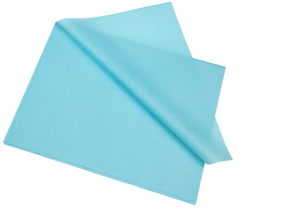 Papel seda Azul cielo, 25 hojas de 50x70 cm