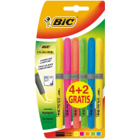 Pack de 6 Marcadores Bic Brit Liner Grip Fluorescentes