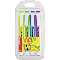 PACK 4 Stabilo Swing Cool Marcadores Planos Fluorescentes