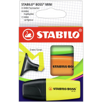 PACK 3 Stabilo Boss MINI marcadores fluorescentes