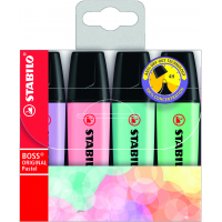 Estuche de 4 marcadores Stabilo Boss 70 PASTEL FLUOR