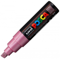 POSCA PC-8K Rosa metálico, punta Ancha 8mm Multisuperficie (cristal, madera, tela, plastico)