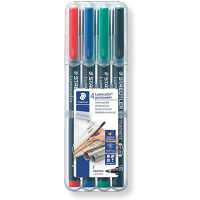 Estuche de 4 rotuladores Staedtler LUMOCOLOR Fino F-318 WP4