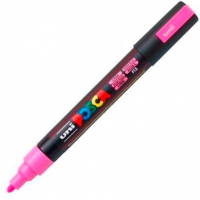 POSCA PC-5M Rosa fluor, punta Media 2.5mm Multisuperficie (cristal, madera, tela, plastico)