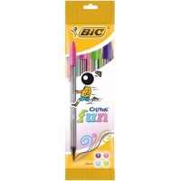 PACK 4 Boligrafos BIC Cristal FUN (4 Colores)