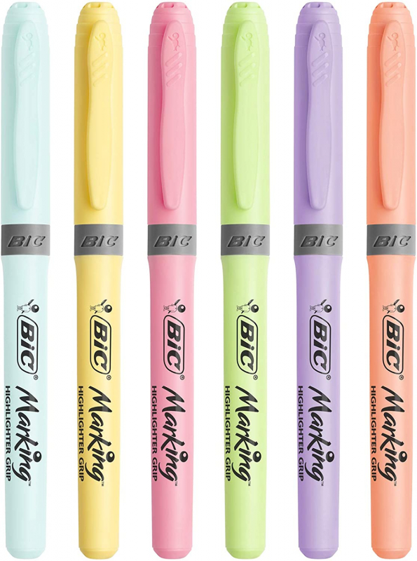 Imagen extra Pack de 6 Marcadores Bic Highlighter Grip PASTEL