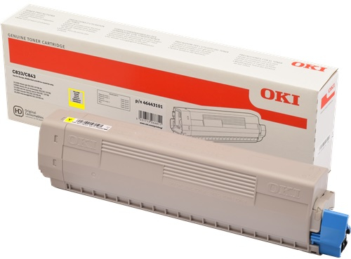 OKI C833 C843 Amarillo Toner Original 46443101