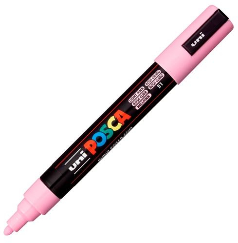 POSCA PC-5M Rosa claro, punta Media 2.5mm Multisuperficie (cristal, madera, tela, plastico)
