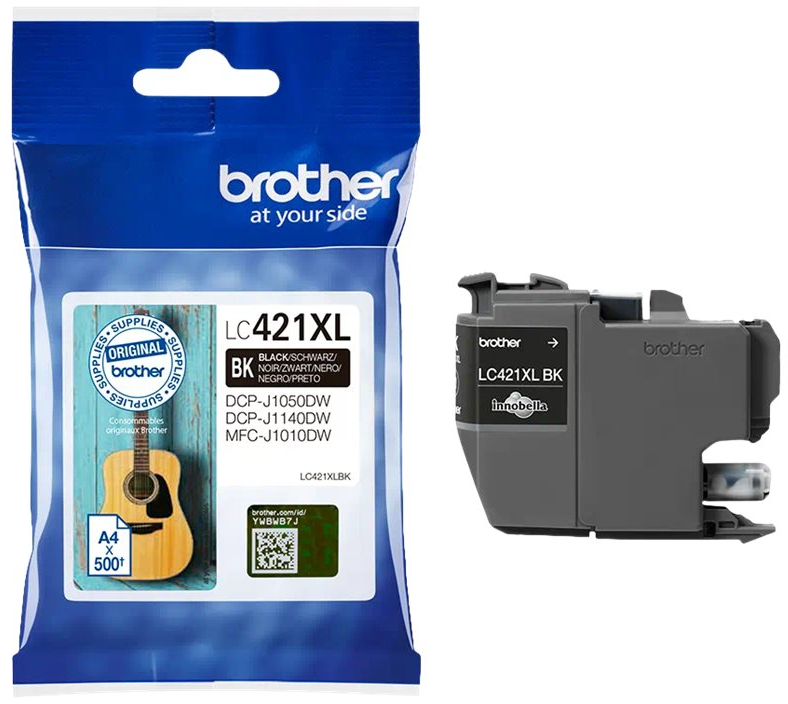 Brother LC421XL Negro Cartucho Original ALTA CAPACIDAD LC421XLBK LC-421XLBK