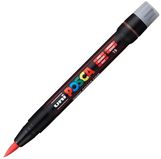 POSCA PCF-350 Rojo, punta de pincel 1-10mm Multisuperficie (cristal, madera, tela, plastico)