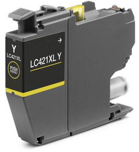 Cartucho compatible Brother LC421XL Amarillo ALTA CAPACIDAD LC421XLY LC-421XLY