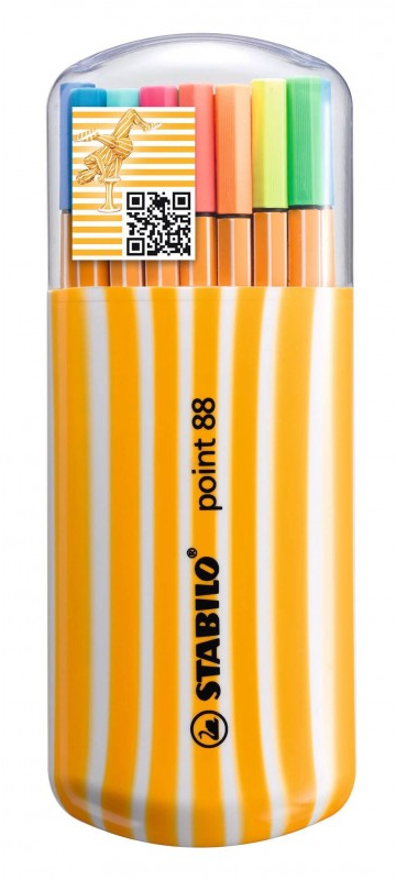 Estuche 20 Rotuladores Stabilo Point 88 ZEBRUI NEON