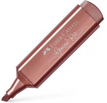 Marcador Faber-Castell Textliner 46 METALICO ROJO