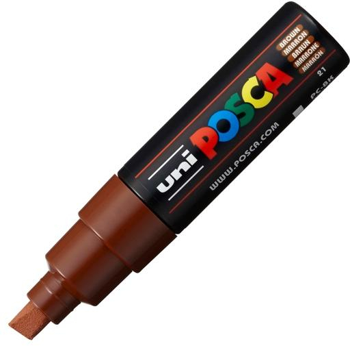 POSCA PC-8K Marron, punta Ancha 8mm Multisuperficie (cristal, madera, tela, plastico)
