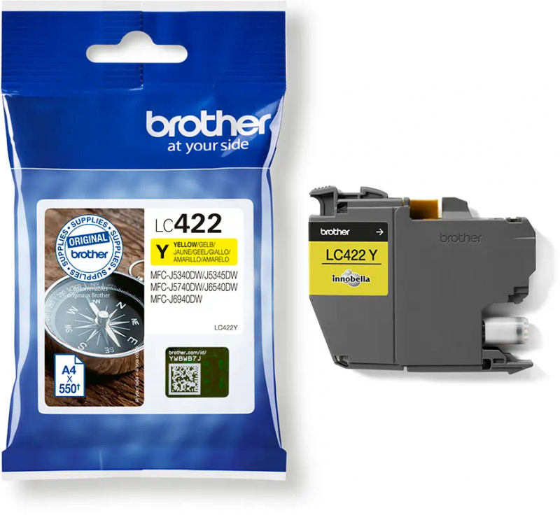 Imagen extra Brother LC422 Amarillo Cartucho Original LC-422Y