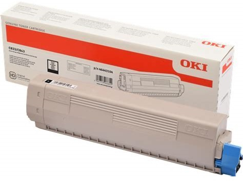 OKI C833 C843 Negro Toner Original 46443104
