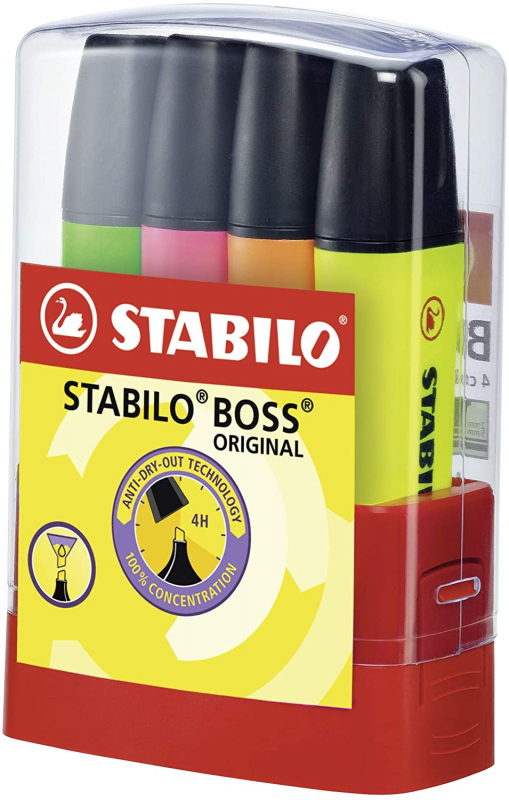 PACK 4 Marcadores Stabilo Boss 70 Parade. Colores surtidos