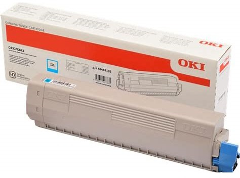 OKI C833 C843 Cian Toner Original 46443103