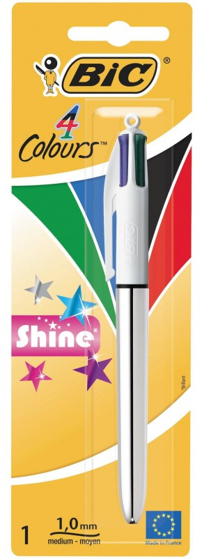 Boligrafo BIC 4 Colores Shine