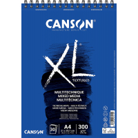 Bloc de Dibujo Canson Xl Mix Media Acuarela de 30 Hojas A4 300gr Grano Medio Microperforado