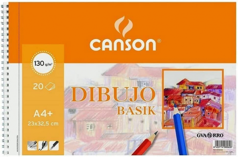 Bloc de Dibujo A4 Canson Basik Liso , Microperforado, 120 Hojas 130gr 200408062