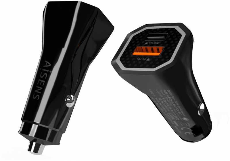Imagen extra Cargador de Coche Aisens con Carga rapida QC3.0 hasta 18W