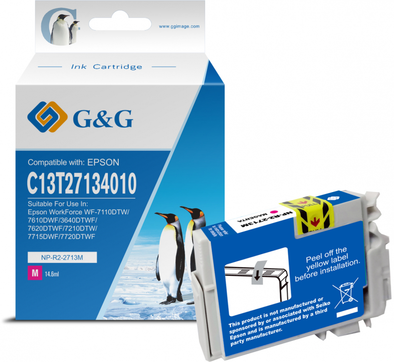 G&G Epson 27XL T2713 T2703 Magenta Compatible PREMIUM C13T27134010 C13T27034010 