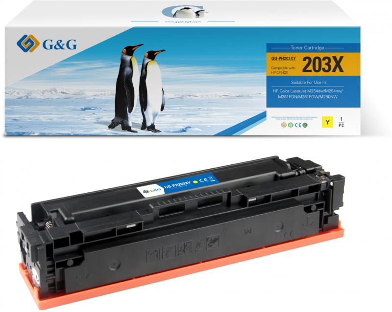 G&G Canon 054H 045H Toner Amarillo Compatible PREMIUM 3025C002 / 3021C002 