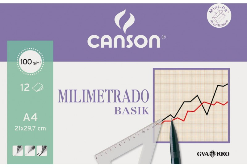 LAMINAS MILIMETRADAS CANSON A4 MINIPACK