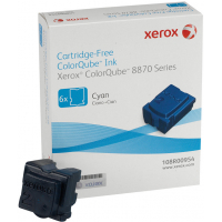Xerox ColorQube 8870 8880 Cian Pack de 6 Cartuchos de Tinta Solida Originales 108R00954