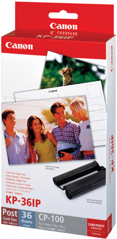Imagen extra Canon KP-36IP Value Pack de Tinta Original 36 Hojas Papel Fotografico 100x148 mm 7737A001
