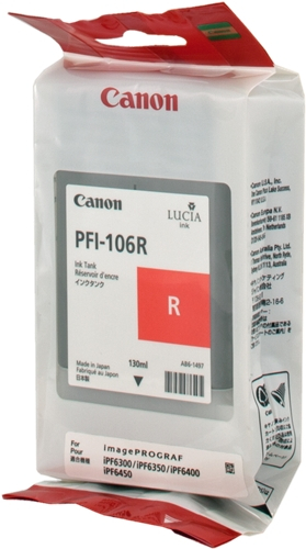 Canon PFI106 Rojo Tinta Original PFI106R 6627B001